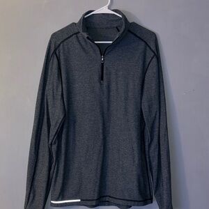 lululemon athletica Men’s Soft Jersey Half Zip Dark Gray Pullover Medium